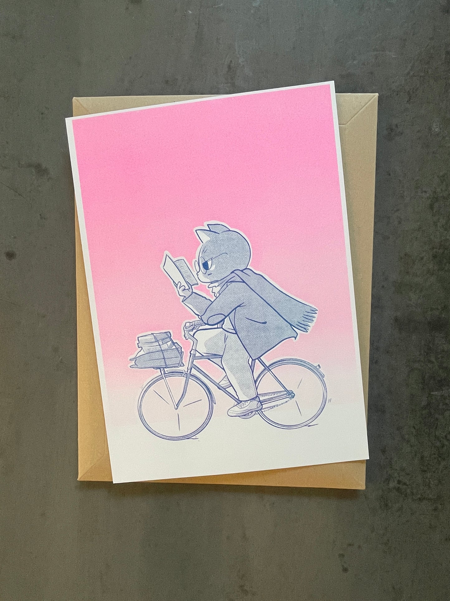 Cat Commuter — Riso Print (Limited Edition)