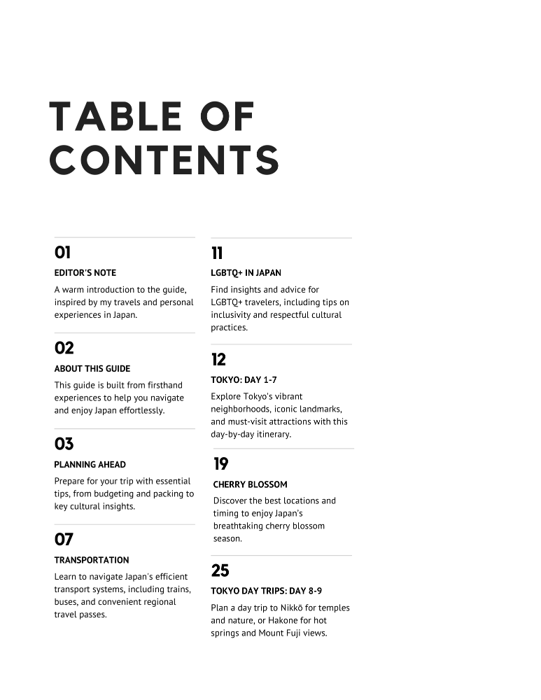 First-Time Japan Itinerary: A 17-Day Travel eBook