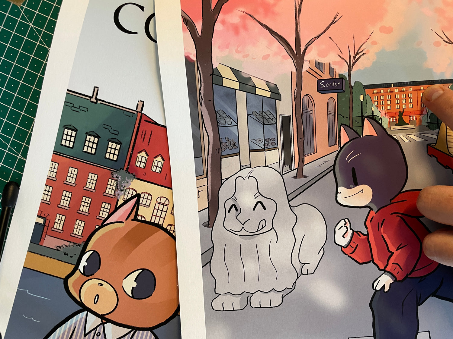 Close-up of the Copenhagen and Stockholm prints on enhanced matte paper