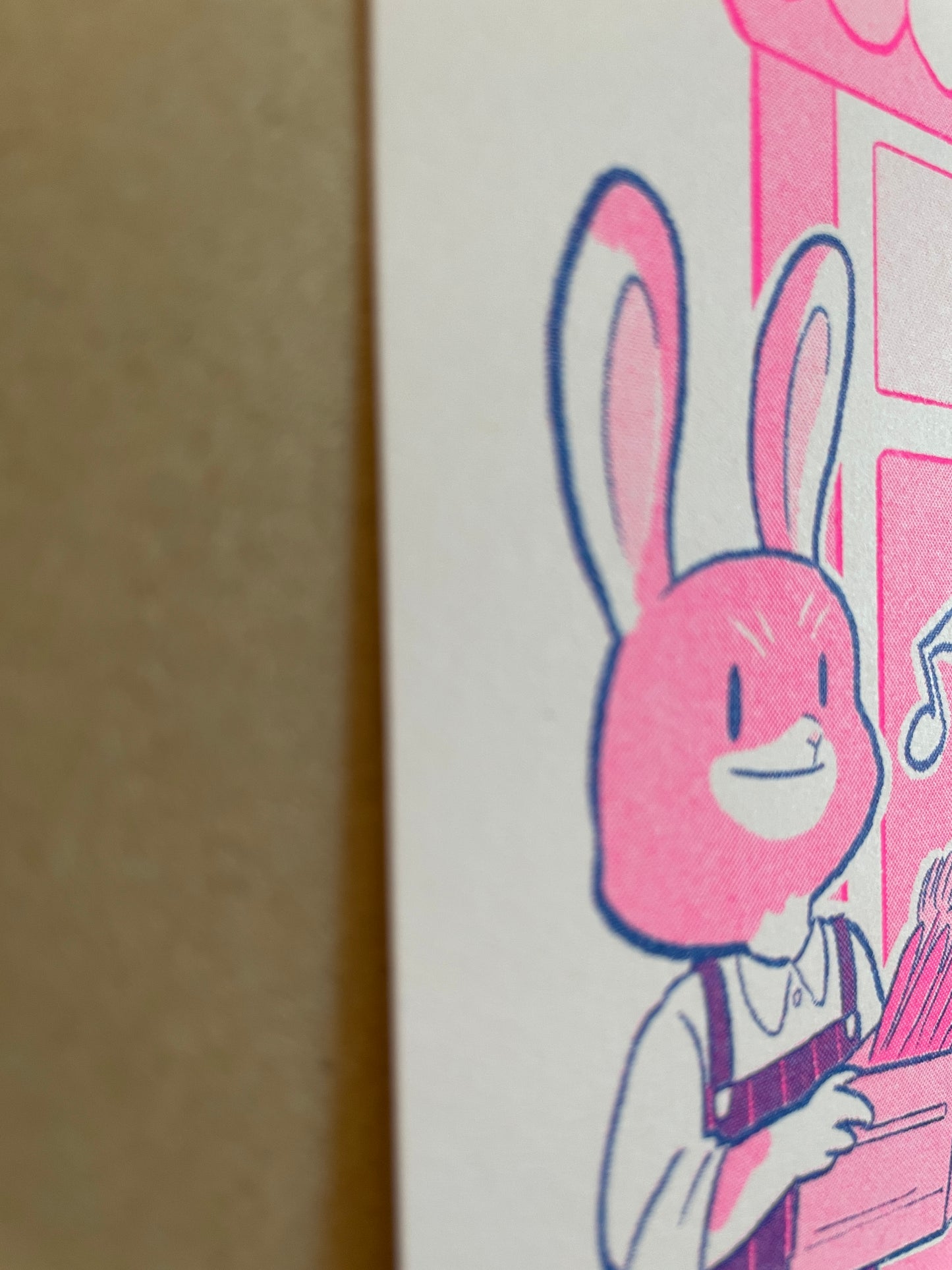 Green Market Bunnies — Riso Print (Limited Edition)