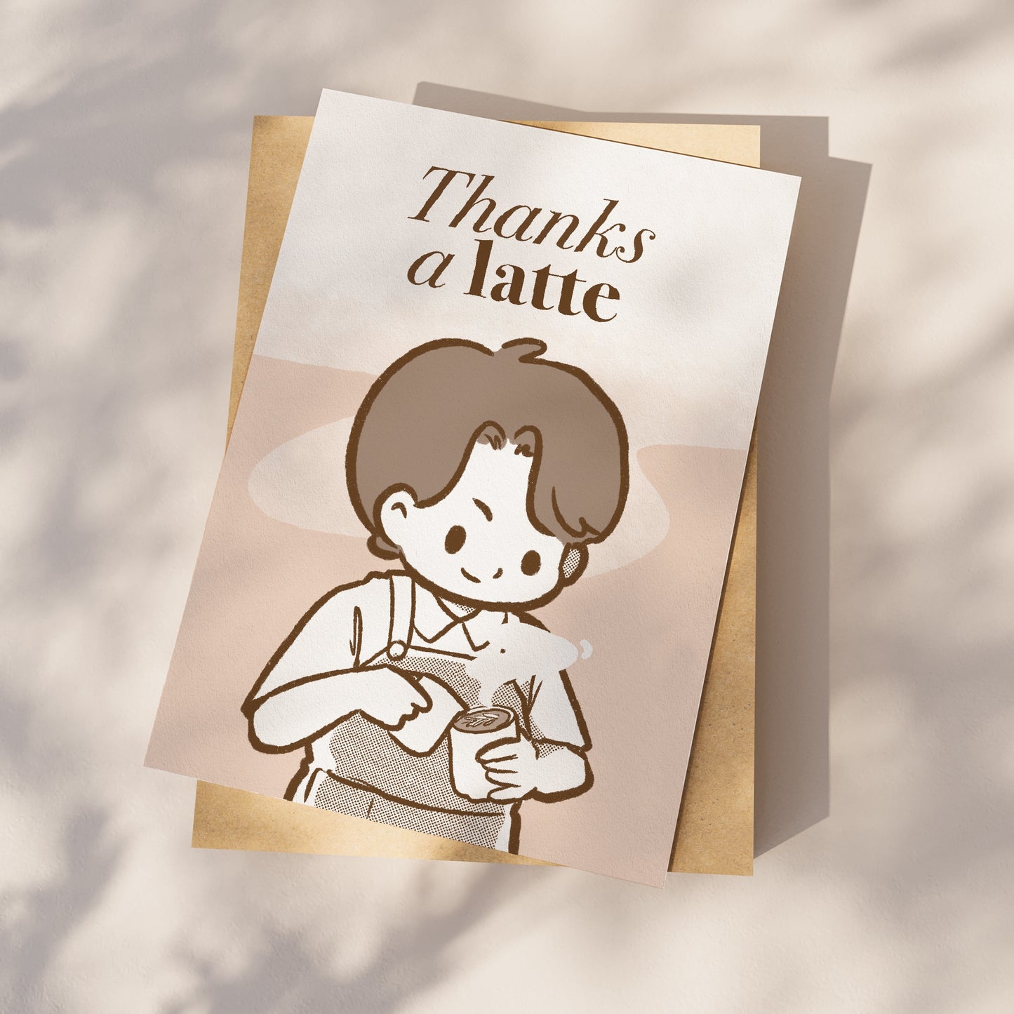 A4 paper print of the thanks a latte print under the sun