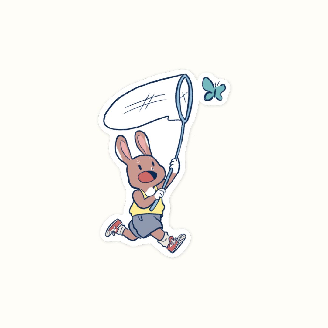 Bunny Chasing Butterfly