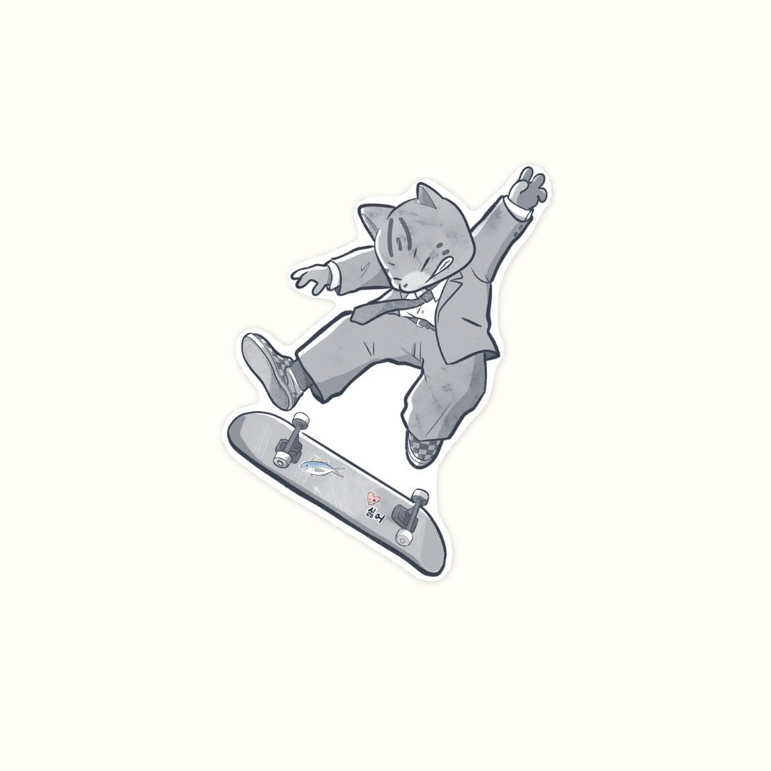Skateboard Cat